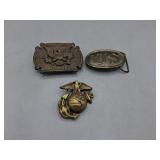 Three United States Belt Buckles
