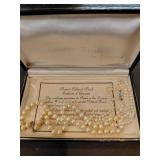 Two Cultured Pearl Necklaces with Box