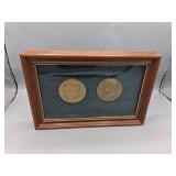 Framed John F. Kennedy Medallions