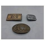3 Vintage Belt Buckles
