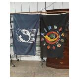 POW and Vietnam Flags with Poles