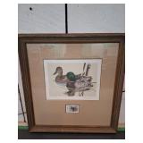 Framed Larry Hayden Duck Print