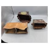 Vintage Leather Tool Pouches Set