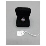 Sterling Silver Ring with Amethyst Stone