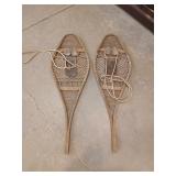 Vintage Wooden Snowshoes with Lacing