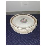 10 French Saxon China Plates