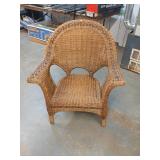 Woven Wicker Armchair