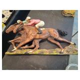 Horse Racing Wall Plaque Sculpture