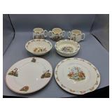 Bunnykins Set and Vintage Disney Plate