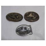 Three Vintage Belt Buckles