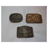 Vintage Metal Belt Buckles Trio