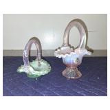 Two Fenton Glass Baskets