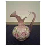 Fenton Hand-Painted Glass Pitcher