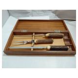 Wood Boxed Case XX Carving Set