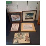 Five Framed Prints