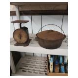 Lodge No. 8 Dutch Oven and Scale
