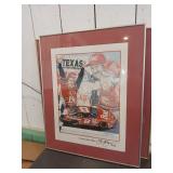 Sam Bass Framed Artwork Signed