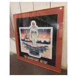 Framed 32x32in Signed Sam Bass Artwork