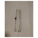 4 Stamped 925 Silver Bracelets