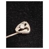 14kt Gold Stick Pin with Diamond Accent