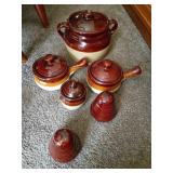 Brown and Cream Ceramic Kitchenware Set