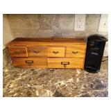 Wooden Storage Chest and Can Opener