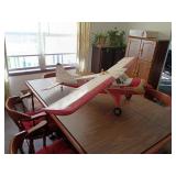 Red and White Model Airplane