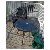 Glass Patio Table and Chairs Set