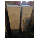 Two 5-Drawer File Cabinets