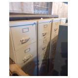Four Five-Drawer Filing Cabinets