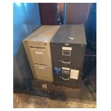 Two Metal Filing Cabinets