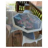 Plastic and Wood Table Set