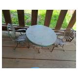 Metal Table and Chair Miniature Set