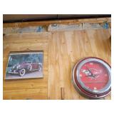 Corvette Wall Clock and Car Photo