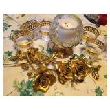 Gold-Tone Decor Items and Glassware