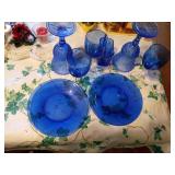 Blue Glass Tableware