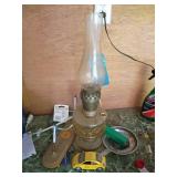 Metal and Glass Oil Lamp