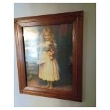 Framed Print of Girl with Flowers