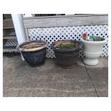 Three Outdoor Planters