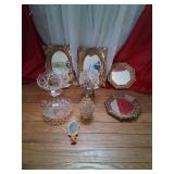 Decorative Lot of glassware and small mirrors