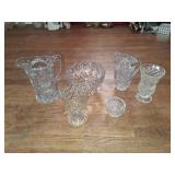 Six Cut Glass Tableware