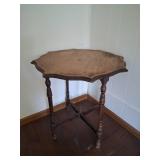 Wooden Side Table with Shaped Top