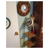 Metal Shelf Unit with Wicker Shelves