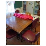 Wooden Table With Four Chairs