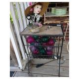 21-Inch Metal Stand With Wire Basket