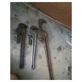 Three Vintage Pipe Wrenches