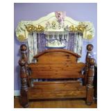 Wooden Bed Frame With Canopy Decor