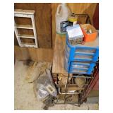 Metal Rack With Hardware and Contents
