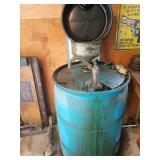 Plastic Drum Full of Used Oil