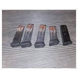 Five 9mm Magazines